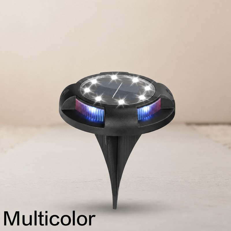 12-LED Solar Ground Lights for Outdoor Landscaping – IP65 Waterproof