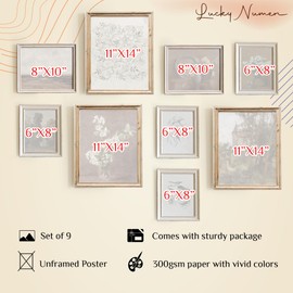 Set 9 French Country Canvas Wall Art, Landscape Wall Art, Vintage Prints For Wall Decor, Moody Decor Art Prints Unframed Country Wall Art Antique Wall Decor, French Country Farmhouse Decor