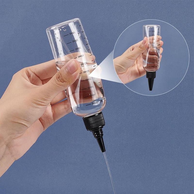 BENECREAT Transparent Plastic Squeeze Bottles, 100ml/3.4 oz, 10 Packs