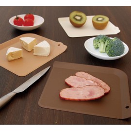 Ihara Corporation Sheet Cutting Board, 3 Colors, 6.5 x 5.7 x 0.08 inches (16.5 x 14.5 x 0.2 cm), Different Uses, Antibacterial Petite Cutting Board, Set of 3