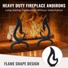 Zettfuly Cast Iron Fireplace Andirons, Decorative Andirons for Wood Burning