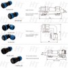 HangTon HE29 Outdoor Waterproof Electrical Circular Connector Threaded Cable Plug