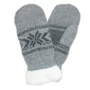 Grand Sierra Women's Ragg Wool Snowflake Mitten, Light Grey
