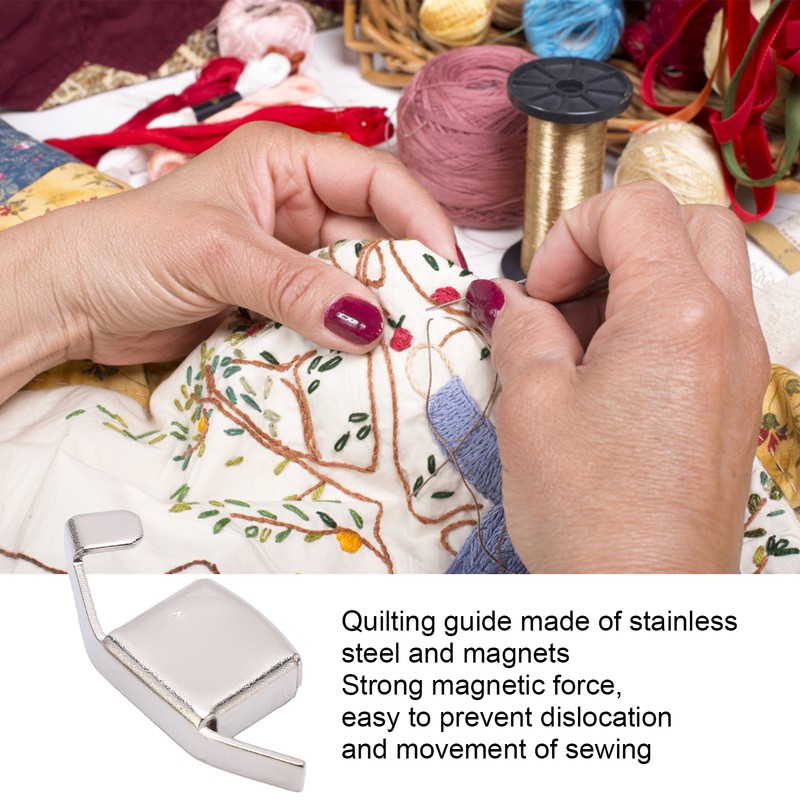 Magnetic Seam Guide Set Resistance Ruler Perforated Seam Measurement Quilting