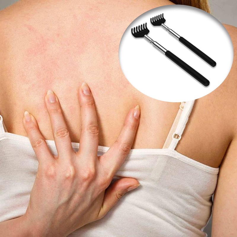 Pack of 2 Stainless Steel Back Scratchers, Robust Scratching Hand
