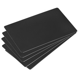 sourcing map Blank Metal Card 100x60x0.4mm Plating 201 Stainless Steel Plate Dark Gray 5 Pcs