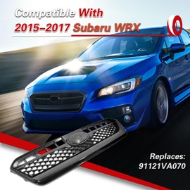 Hbzxqp 91121VA070 2015 WRX Front Bumper Grill Compatible with Subaru WRX 2015 2016 2017 Upper Grille Black