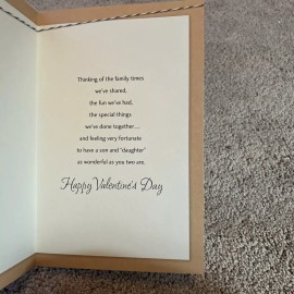 American Greetings Large Heartfelt Valentine's Day card for Son. American Greetings. Retails $5.29