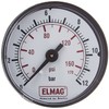 Elmag Compressed Air Pressure Gauge 50 MM 0 – 10 bar Rear with External Thread 1/8 Inch, 42221