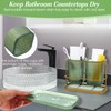 Green Toothbrush Holders for Bathrooms, 2 Cups Toothbrush Holders for