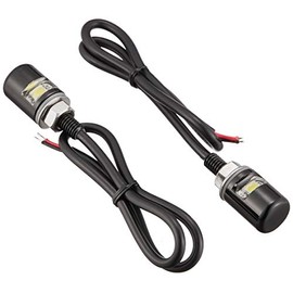 Bike Parts Center LED Built-In Bolt License Plate Light, Black, Set of 2, Universal Use, Honda Monkey, etc