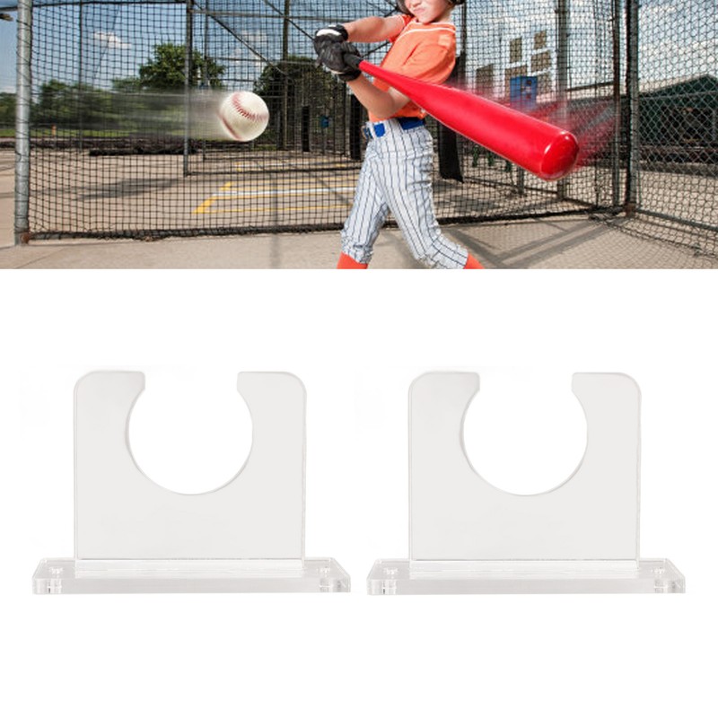 2pcs Baseball Bat Holder for Vertical Display Sturdy Acrylic Bat