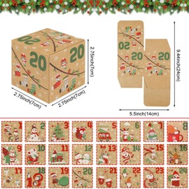 2024 Christmas Advent Countdown Calendar Box,Fillable Advent Calendar,Empty Advent Calendars to Fill,24 days Advent Calendar Paper Box,Empty Advent Calendar to Fill Yourself for DIY Xmas Decorations