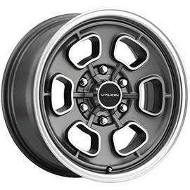 Vision 148 Shift 17x8 6x5.5" +0mm Gunmetal Wheel Rim 17" Inch