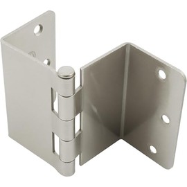 Stone Harbor Hardware Swing Clear Offset Hinge, 3-1/2 Inches, 1/4" Radius Corner, Fits Doors 1-3/8" to 1-3/4" Thick, 1-Pack, Satin Nickel