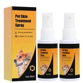 KEBEGE 2PCS Pet Skin Sprays for Dogs & Cats, Pet Skin Treatment Spray, Nature Soothing Spray, Pet Skin Care Spray for Cleansing and Softening Skin (2 * 30ML)