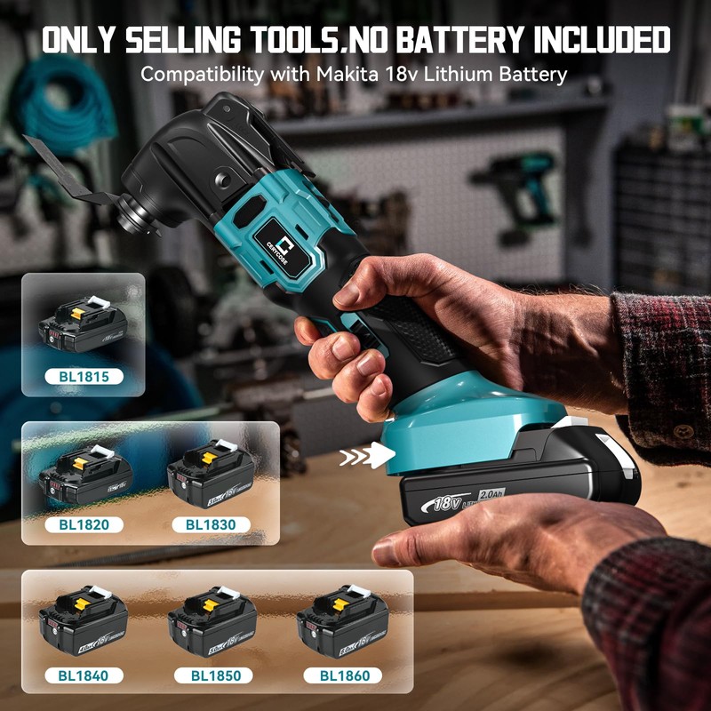 Cordless Oscillating Tool Compatible with Makita Battery, 21000 OPM Max