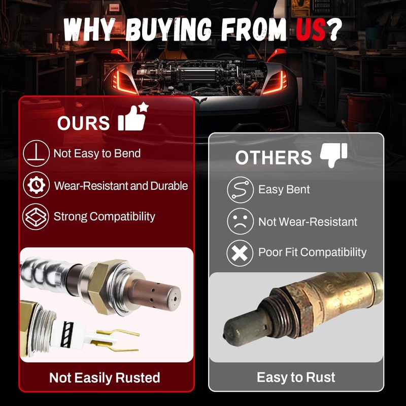 2Pcs 234-5038 234-4490 O2 Oxygen Sensor Upstream Downstream Compatible with
