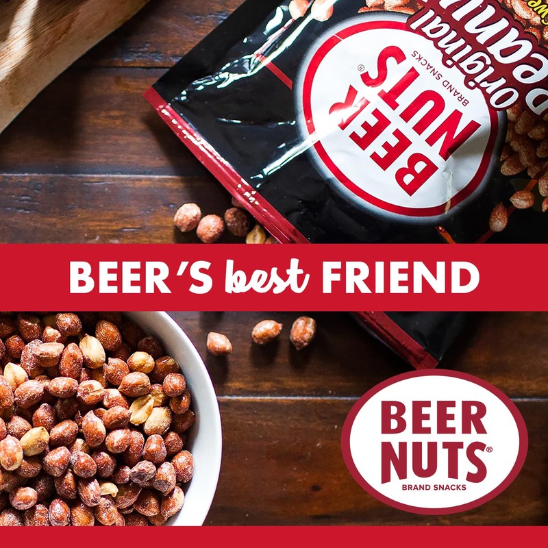 BEER NUTS Original Peanuts, Resealable Jar, Sweet and Salty, Gluten-Free,