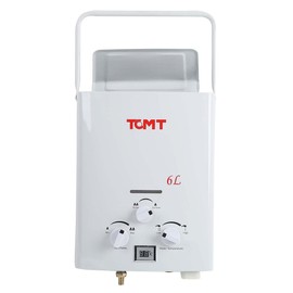 TC-Home Portable 6L Water Heater Tankless LPG 1.6 GPM Propane Gas Outdoor Digital Display Instant Hot Water Heater
