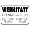 Generisch Tin Sign 20 x 30 cm Curved Workshop Opening