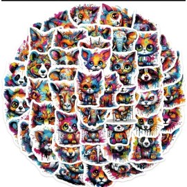 Unbranded 10pcs Colorful Animal Stickers- Scrapbooking Junk Journal DIY Crafts And Cards