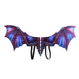 Himine Adult Non-woven Dragon Wings Cosplay Props (Purple)