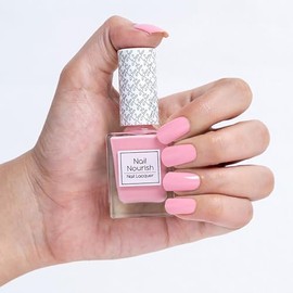 Kay Beauty Nail Nourish - Esmalte de uñas Flamingo 12, 0.3 onzas, secado rápido, efecto gel, brillo lustroso, hidratante, rico en aceite de aguacate
