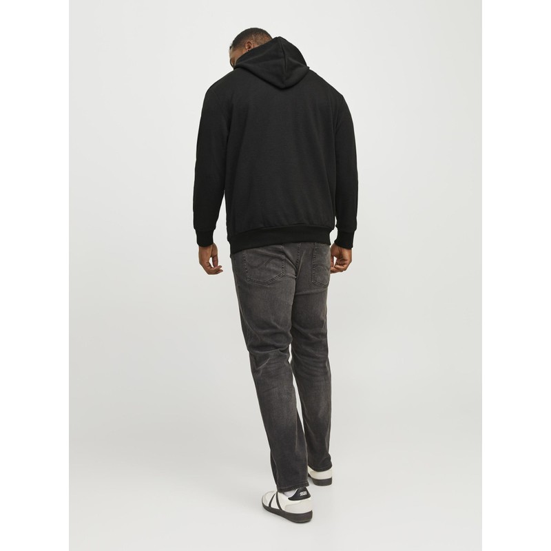 JACK & JONES Male Hoodie Plus Size Plain Hoodie, black