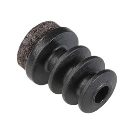 Adsamm® 16 x Lamellar Plugs with Felt/Black/Diameter 12-14 mm/Round/Furniture Glides for Steel Tube Chairs/End Caps for Round Pipes