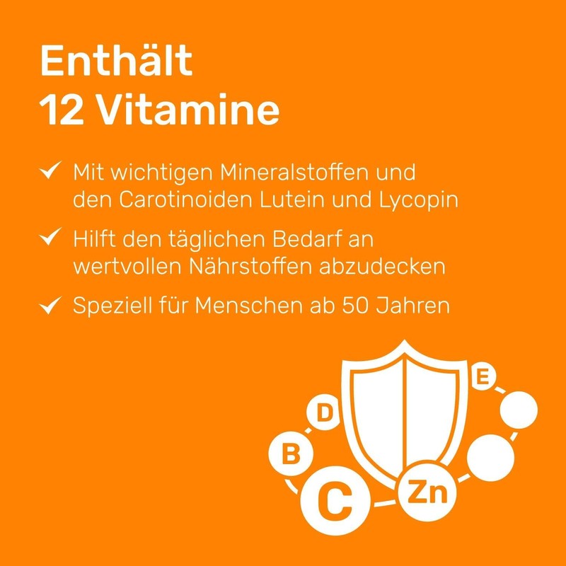 Eunova Langzeit 50+ - Dietary Supplement and Multivitamin with Minerals