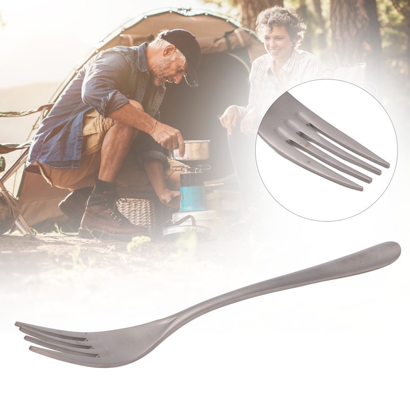 Pure Titanium Cutlery Outdoor Camping Tableware Portable Flatware for Backpacking