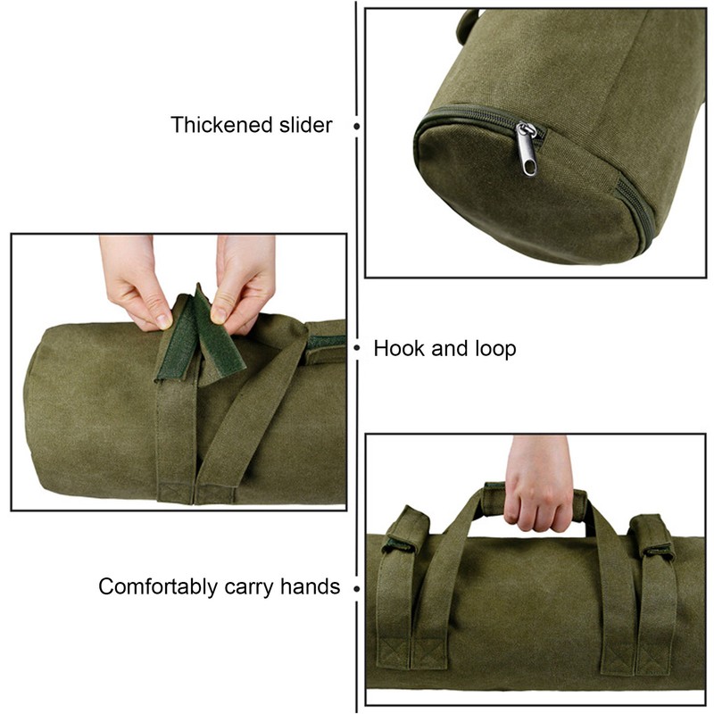 Adjustable Fitness Sandbags Canvas WeightBearing Training Bag for Garden Training(Military