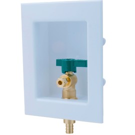 WHK Ice Maker Outlet Box Valve with PEX 1/2" Inlet,Ice Maker Wall Box with 1/4 Turn Shut Off Valve to Connect PEX B Tubing(F1807)…