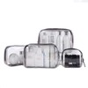 4 Size Travel Toiletry Bag Pouch, Matte Clear Travel Organizer
