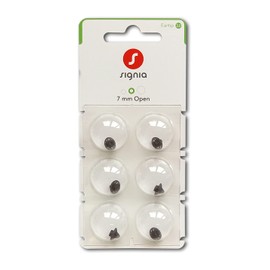 Sivantos Signia EarTip 3.0 Open Domes Hearing Aid Shields (Pack of 6) Suitable for Signia 3.0 and Rexton Hearing Aids (7 mm)