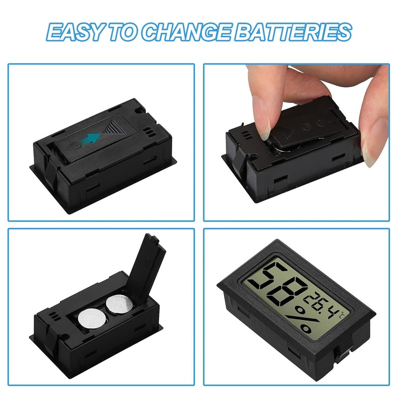 7 Pack Mini Hygrometer Indoor Humidity Meter, with Large LCD