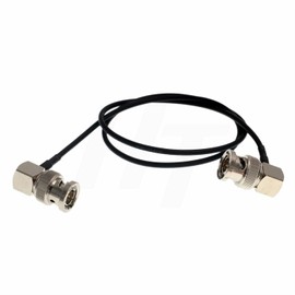 HangTon 3G HD SDI Right Angle BNC Video Coaxial Cable for Teradek Bolt Bond Hyperdeck Shuttle Atomos Shogun Inferno FS5 Camera Monitor, Thin Soft RG174 80cm
