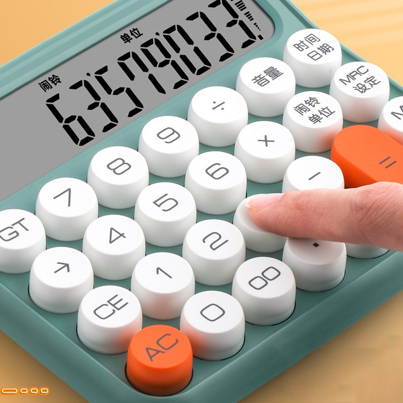 12 Digit Calculator Large LCD Display Big Button Standard Mechanical