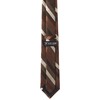 Stacy Adams Men's Microfiber Stripped Tie Set, Brown, One Size