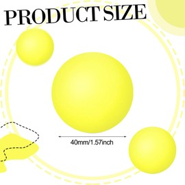 SEEVOR 28 Pack Balls Table Tennis Balls 40mm Color Plastic Balls Bulk Washable Small Game Balls for Party Decoration Handcrafted Art Carnival Pool Games Pet Toy (Light Yellow)