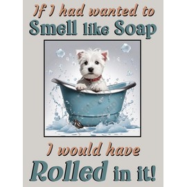 Westie pet dog funny flexible fridge magnet Christmas stocking filler gift