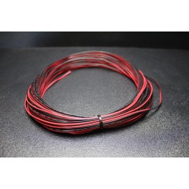 Audiopipe 24 GAUGE PER 5 FT RED BLACK ZIP WIRE AWG CABLE POWER GROUND STRANDED COPPER CAR
