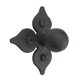 Bushere and Son Rustic Spanish Style Spade Wrought Iron Cabinet Knob HK21 (Black)