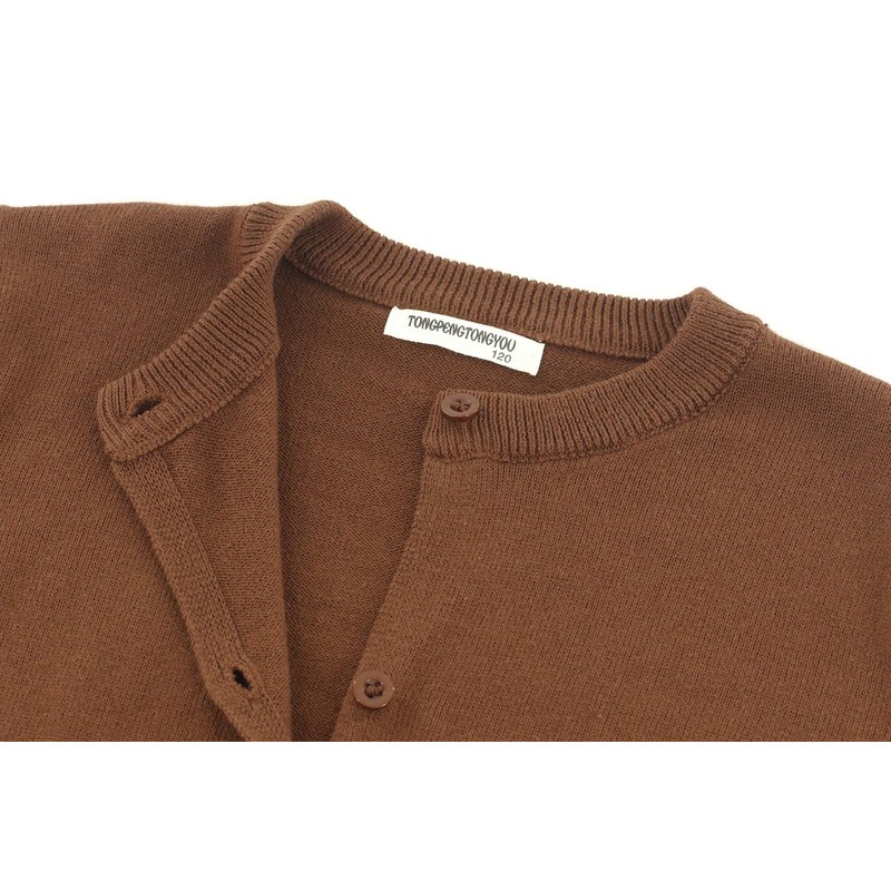 POBIDOBY Girl's Sweater Cotton Crew Knit Neck Long Sleeve Uniform,Cotton