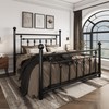 SHA CERLIN 14'' Queen Size Metal Platform Bed Frame/Victorian Headboard