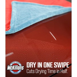 McKillans® Extra Large Dual-Color Car Drying Towel XL - Edgeless & Ultra Soft & Absorbent - 36" x 28" - 1200 GSM Twisted Loop Microfiber Drying Towel for Car Detailing