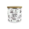 Purely Home Asian Scenes Ginger Tea Canister - White Metal