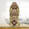 Zen'Light Statue of 3 Laughing Buddhas - See Nothing -
