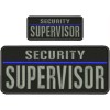 SECURITY SUPERVISOR EMBROIDERY PATCH 4X10 & 2X5 HOOK ON BACK